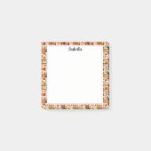 Herfst plaids, eikels, esdoorn bladeren kleurrijk post-it® notes (Voorkant)