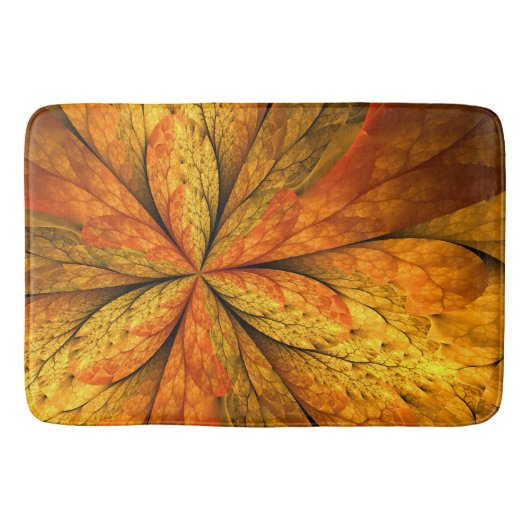 Herfst Plant, modern Abstract fractal kunstblad Badmat (Voorkant)