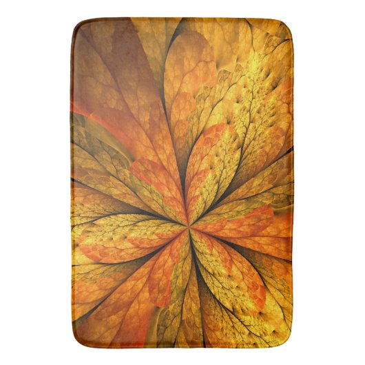 Herfst Plant, modern Abstract fractal kunstblad Badmat (Voorkant Verticaal)