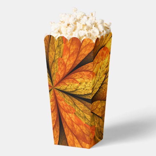 Herfst Plant, modern Abstract fractal kunstblad Bedankdoosjes (Popped)