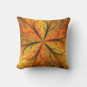 Herfst Plant, modern Abstract fractal kunstblad Buitenkussen