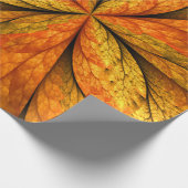 Herfst Plant, modern Abstract fractal kunstblad Cadeaupapier (Hoek)