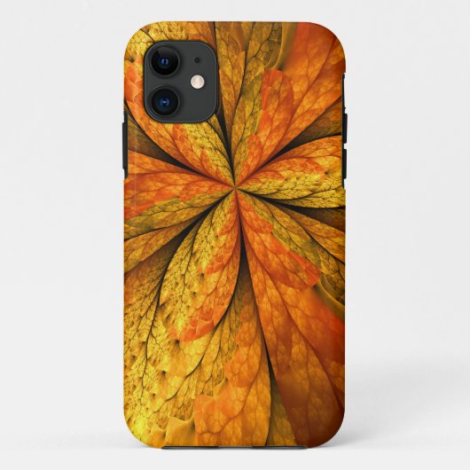 Herfst Plant, modern Abstract fractal kunstblad Case-Mate iPhone Case (Achterkant)