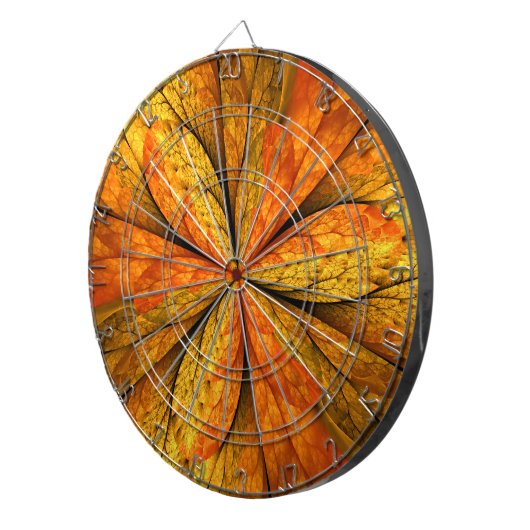Herfst Plant, modern Abstract fractal kunstblad Dartbord (Voorkant Rechts)