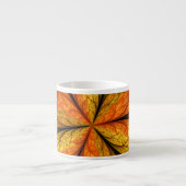 Herfst Plant, modern Abstract fractal kunstblad Espresso Kop (Voorkant)