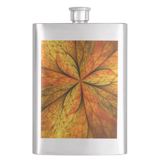 Herfst Plant, modern Abstract fractal kunstblad Flacon (Voorkant)
