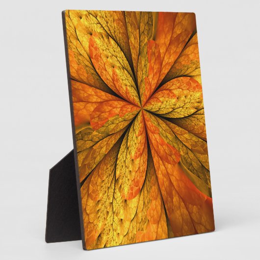 Herfst Plant, modern Abstract fractal kunstblad Fotoplaat (Zijkant)