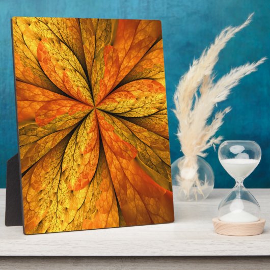 Herfst Plant, modern Abstract fractal kunstblad Fotoplaat (Zijkant)