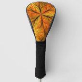 Herfst Plant, modern Abstract fractal kunstblad Golfheadcover (Voorkant)