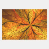 Herfst Plant, modern Abstract fractal kunstblad Inpakpapier Vel (Voorkant 3)