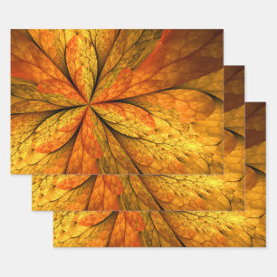 Herfst Plant, modern Abstract fractal kunstblad Inpakpapier Vel