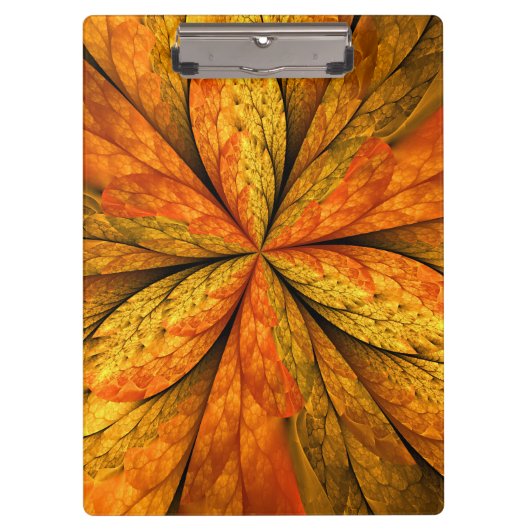 Herfst Plant, modern Abstract fractal kunstblad Klembord (Voorkant)