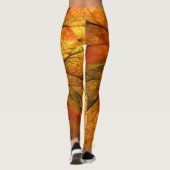 Herfst Plant, modern Abstract fractal kunstblad Leggings (Achterkant)