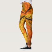 Herfst Plant, modern Abstract fractal kunstblad Leggings (Links)