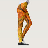 Herfst Plant, modern Abstract fractal kunstblad Leggings (Rechts)