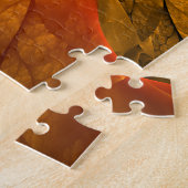 Herfst Plant, modern Abstract fractal kunstblad Legpuzzel (Zijkant)