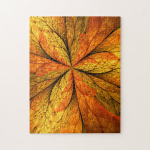Herfst Plant, modern Abstract fractal kunstblad Legpuzzel