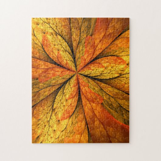 Herfst Plant, modern Abstract fractal kunstblad Legpuzzel (Verticaal)