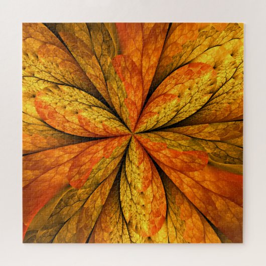 Herfst Plant, modern Abstract fractal kunstblad Legpuzzel (Horizontaal)