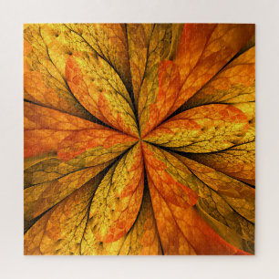 Herfst Plant, modern Abstract fractal kunstblad Legpuzzel