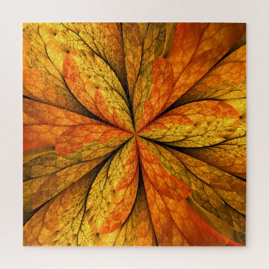 Herfst Plant, modern Abstract fractal kunstblad Legpuzzel (Verticaal)