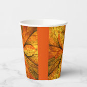 Herfst Plant, modern Abstract fractal kunstblad Papieren Bekers (Links)
