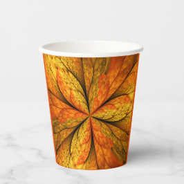 Herfst Plant, modern Abstract fractal kunstblad Papieren Bekers