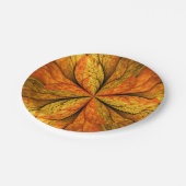 Herfst Plant, modern Abstract fractal kunstblad Papieren Bordje (Gekanteld)