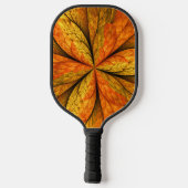 Herfst Plant, modern Abstract fractal kunstblad Pickleball Paddle (Achterkant)