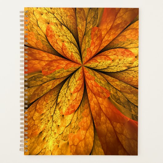 Herfst Plant, modern Abstract fractal kunstblad Planner (Voorkant)