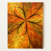 Herfst Plant, modern Abstract fractal kunstblad Planner (Achterkant)