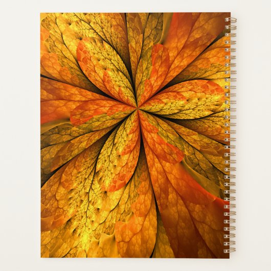 Herfst Plant, modern Abstract fractal kunstblad Planner (Achterkant)