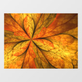 Herfst Plant, modern Abstract fractal kunstblad Raamsticker (Vel)