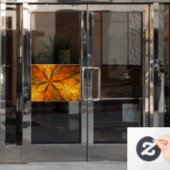 Herfst Plant, modern Abstract fractal kunstblad Raamsticker (Kantoordeur)