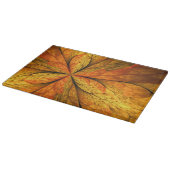 Herfst Plant, modern Abstract fractal kunstblad Snijplank (Hoek)