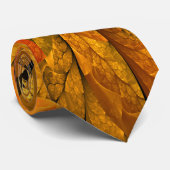 Herfst Plant, modern Abstract fractal kunstblad Stropdas (Opgerold)
