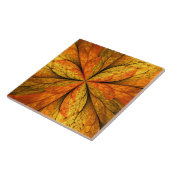 Herfst Plant, modern Abstract fractal kunstblad Tegeltje (Zijkant)