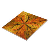 Herfst Plant, modern Abstract fractal kunstblad Tegeltje (Zijkant)