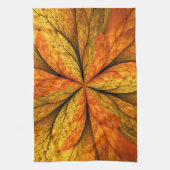 Herfst Plant, modern Abstract fractal kunstblad Theedoek (Verticaal)