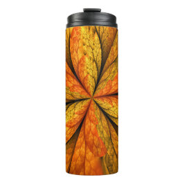 Herfst Plant, modern Abstract fractal kunstblad Thermosbeker