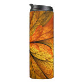 Herfst Plant, modern Abstract fractal kunstblad Thermosbeker (Geroteerd rechts)