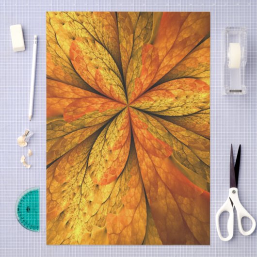 Herfst Plant, modern Abstract fractal kunstblad Tissuepapier (Craft)