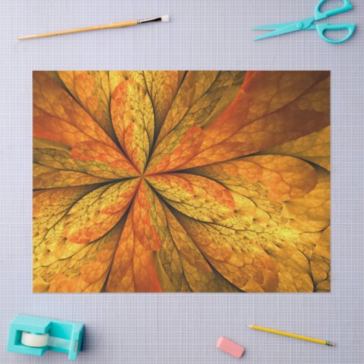 Herfst Plant, modern Abstract fractal kunstblad Tissuepapier (Craft)