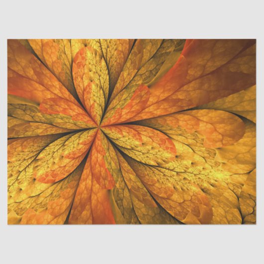 Herfst Plant, modern Abstract fractal kunstblad Tissuepapier (Voorkant)