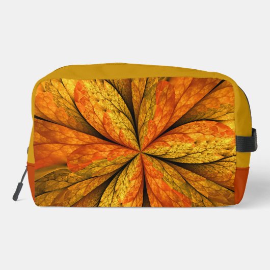 Herfst Plant, modern Abstract fractal kunstblad Toilettasje (Achterkant)