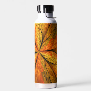 Herfst Plant, modern Abstract fractal kunstblad Waterfles