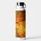 Herfst Plant, modern Abstract fractal kunstblad Waterfles (Achterkant)