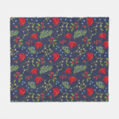 Herfst Planten Botanische Patroon Vakantie Fleece Deken (Voorkant (Horizontaal))