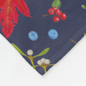 Herfst Planten Botanische Patroon Vakantie Fleece Deken (Hoek)