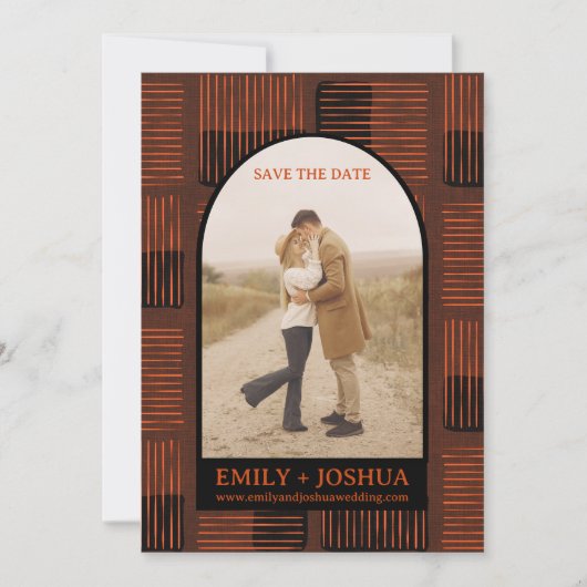 Herfst Platte Vorm Save The Date Trouwkaart Herfst (Voorkant)